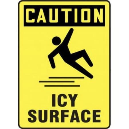 Accuform OSHA CAUTION Safety Sign ICY SURFACE MSTF671XP